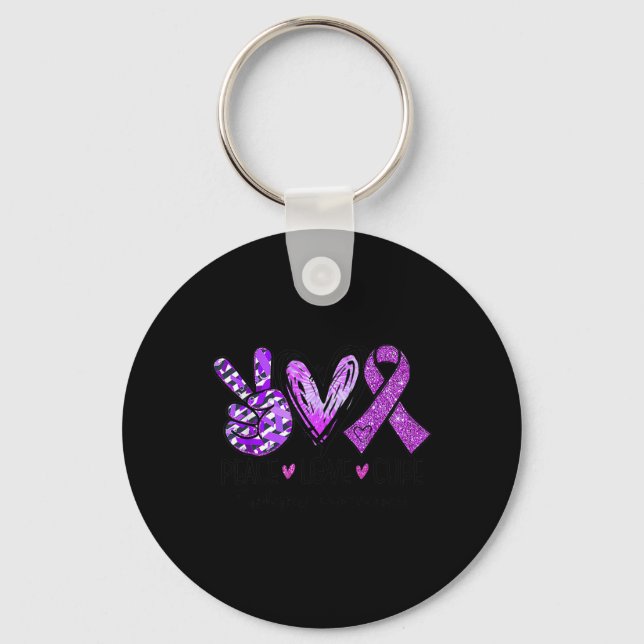 Epilepsy Awareness Supporter Warrior Fighter  Key Ring (Front)