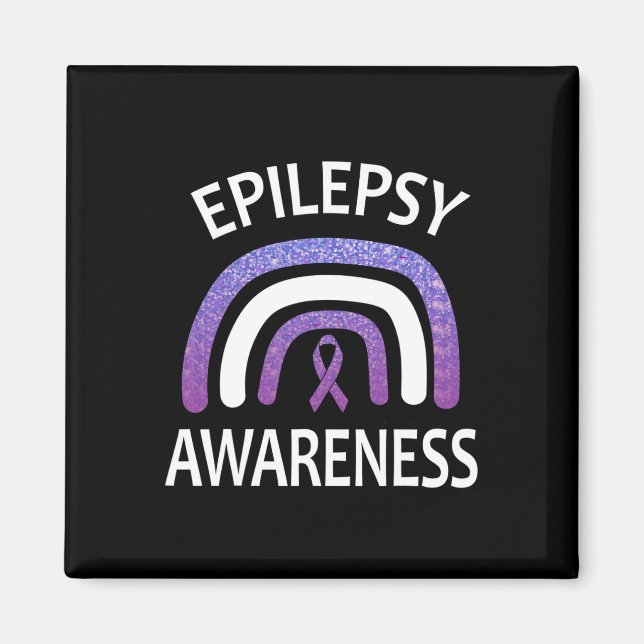 Epilepsy Awareness Survivor And Warrior Support  Magnet (Front)