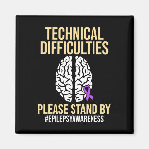 Epilepsy Awareness Technical Epileptic Warrior Sur Magnet