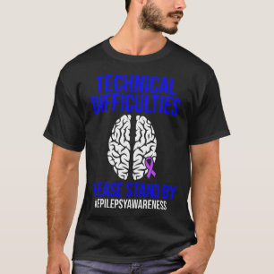 Epilepsy Awareness Technical Epileptic Warrior Sur T-Shirt