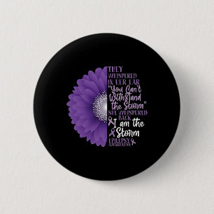 Epilepsy Awareness They Whispered In Her Ear Flowe 6 Cm Round Badge