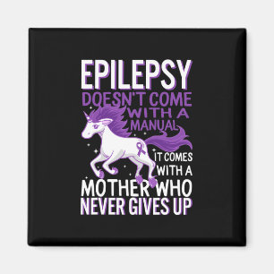 Epilepsy Awareness Unicorn Purple Ribbon Seizure D Magnet