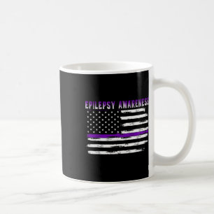 Epilepsy Awareness Usa Flag American Epilepsy Supp Coffee Mug