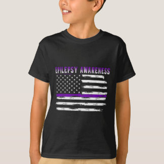 Epilepsy Awareness USA Flag American Epilepsy Supp T-Shirt