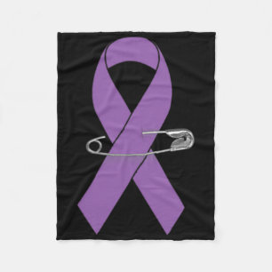 Epilepsy Awareness Walk Supporter Ribbon Fleece Blanket
