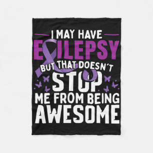 Epilepsy Awareness Warrior 1 Fleece Blanket