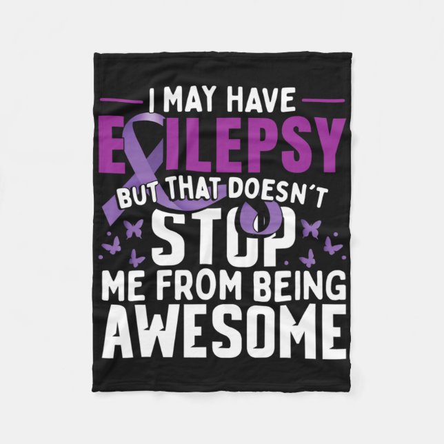 Epilepsy Awareness Warrior 1  Fleece Blanket (Front)