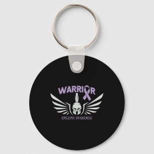 Epilepsy Awareness Warrior Ribbon  Key Ring