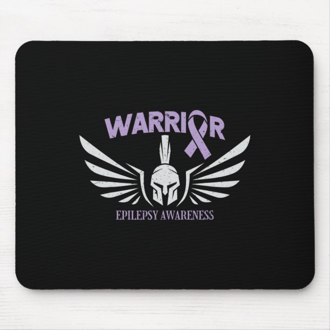 Epilepsy Awareness Warrior Ribbon  Mouse Pad (Front)