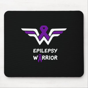 Epilepsy Awareness Warrior Support Survivor Purple Mouse Pad
