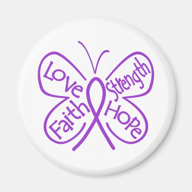 Epilepsy Butterfly Inspiring Words Magnet (Front)