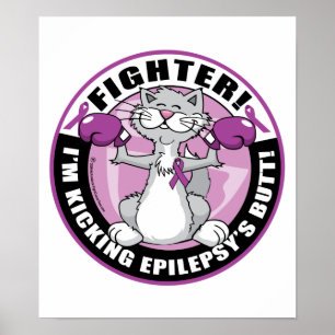 Epilepsy Fighter Cat Poster