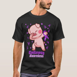 Epilepsy Funny Dabbing Pig Warrior T-Shirt