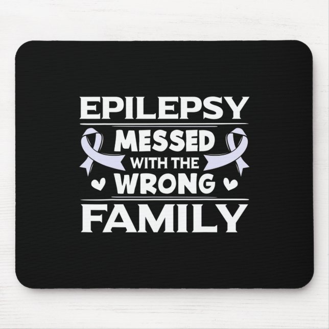 Epilepsy Gift Lavender Awareness Ribbon  Mouse Pad (Front)