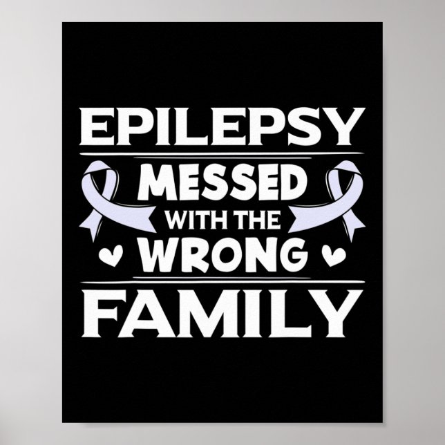 Epilepsy Gift Lavender Awareness Ribbon  Poster (Front)