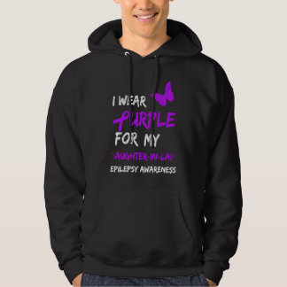 Epilepsy I Wear Purple For My Daughter In Law Ribb Hoodie