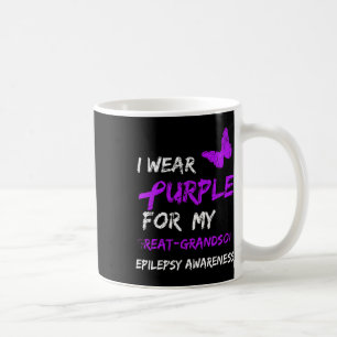 Epilepsy I Wear Purple For My Great-grandson Ribbo Coffee Mug