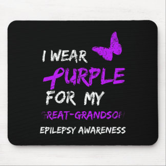 Epilepsy I Wear Purple For My Great-Grandson Ribbo Mouse Pad