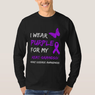 Epilepsy I Wear Purple For My Great-Grandson Ribbo T-Shirt