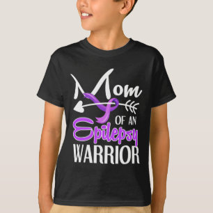 Epilepsy Mom  Purple Ribbon Awareness  Mother 2 T-Shirt