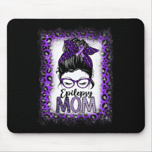 Epilepsy Mum Messy Bun Epilepsy Awareness Purple R Mouse Pad