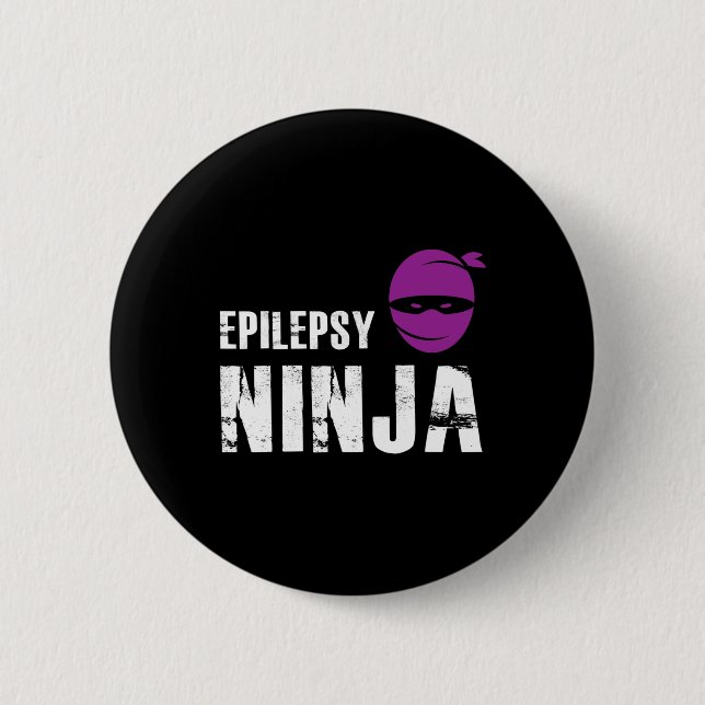 Epilepsy Ninja - Support Awareness Fighter  6 Cm Round Badge (Front)