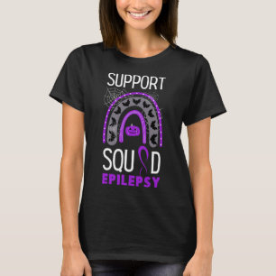 Epilepsy Purple Awareness Ribbon Squad Halloween H T-Shirt
