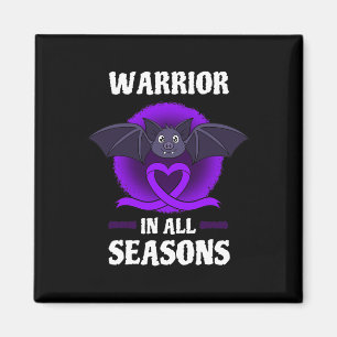 Epilepsy Purple Awareness Ribbon Warrior Bat Hallo Magnet