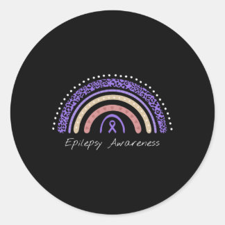 Epilepsy Rainbow Epilepsy Awareness Classic Round Sticker