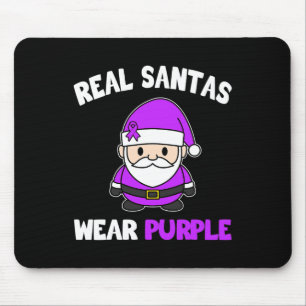 Epilepsy Real Santas Wear Purple Awareness Support Mouse Pad