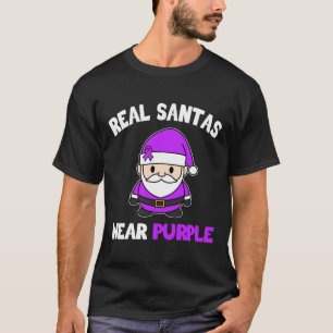 Epilepsy Real Santas Wear Purple Awareness Support T-Shirt