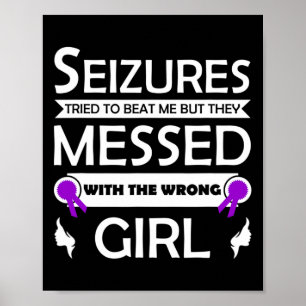 Epilepsy Seizure Awareness Epileptic Disorder Purp Poster