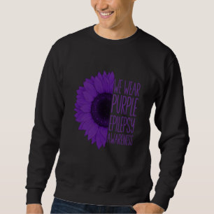 epilepsy sunflower we wear purple for epilepsy Awa Sweatshirt