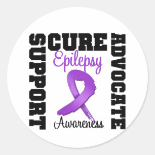 Epilepsy Support Advocate Cure Classic Round Sticker