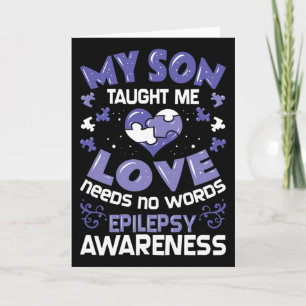 Epilepsy Support - Epileptic Awareness Son Card