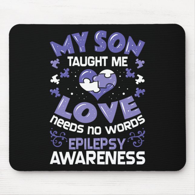 Epilepsy Support - Epileptic Awareness Son  Mouse Pad (Front)