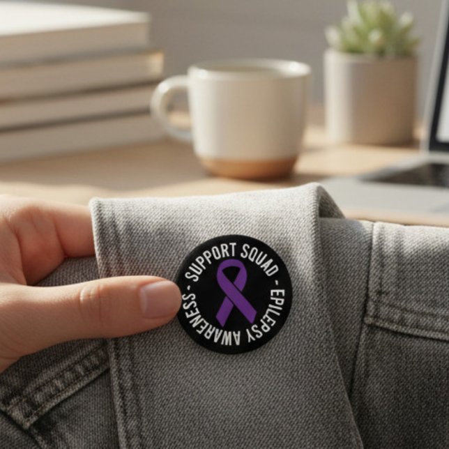 Epilepsy Support Squad Awareness Gift 6 Cm Round Badge (Creator Uploaded)