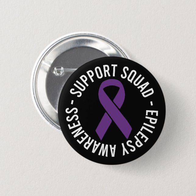 Epilepsy Support Squad Awareness Gift 6 Cm Round Badge (Front & Back)