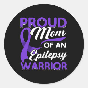 Epilepsy Support Warrior Epilepsy Awareness Month Classic Round Sticker