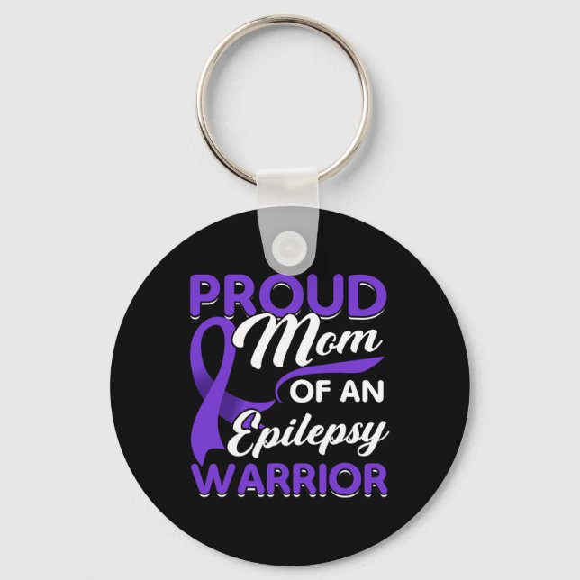 Epilepsy Support Warrior Epilepsy Awareness Month  Key Ring (Front)