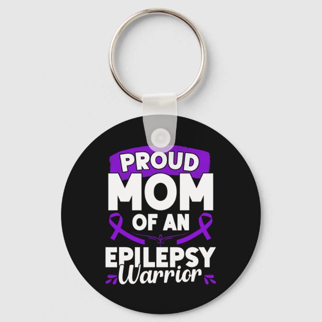 Epilepsy Support Warrior Epilepsy Awareness Month  Key Ring (Front)