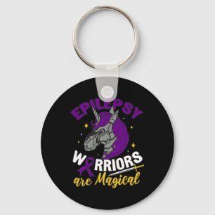 Epilepsy Unicorn Advocate Seizure Disorder Warrior Key Ring
