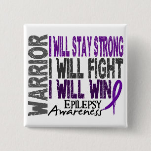 Epilepsy Warrior 15 Cm Square Badge