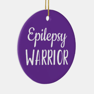 Epilepsy Warrior Ceramic Tree Decoration