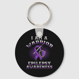 Epilepsy Warrior Epilepsia Epileptic Seizure Disor Key Ring