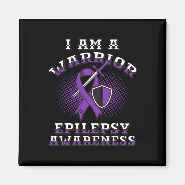 Epilepsy Warrior Epilepsia Epileptic Seizure Disor Magnet (Front)