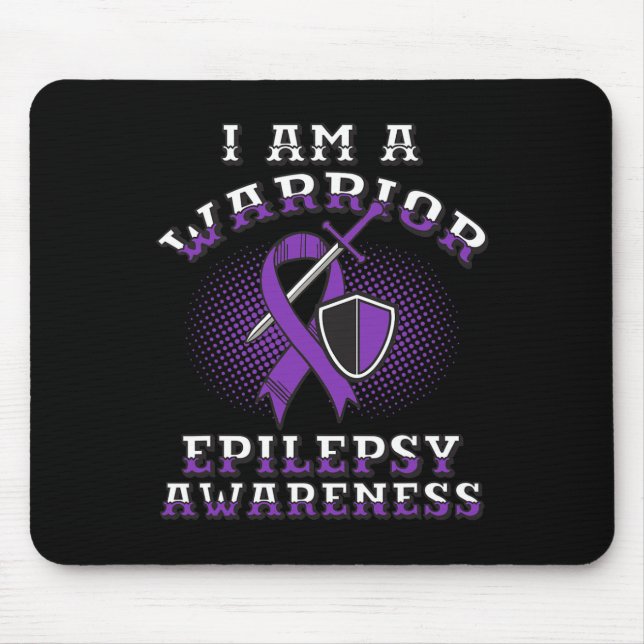 Epilepsy Warrior Epilepsia Epileptic Seizure Disor Mouse Pad (Front)