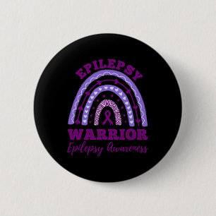 Epilepsy Warrior Epilepsy Awareness Rainbow  6 Cm Round Badge