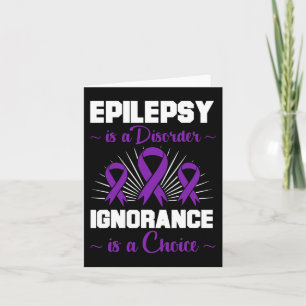 Epilepsy Warrior Epileptic Day Purple Ribbon Epile Card