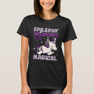 Epilepsy Warrior Epileptic Day Purple Unicorn Love T-Shirt